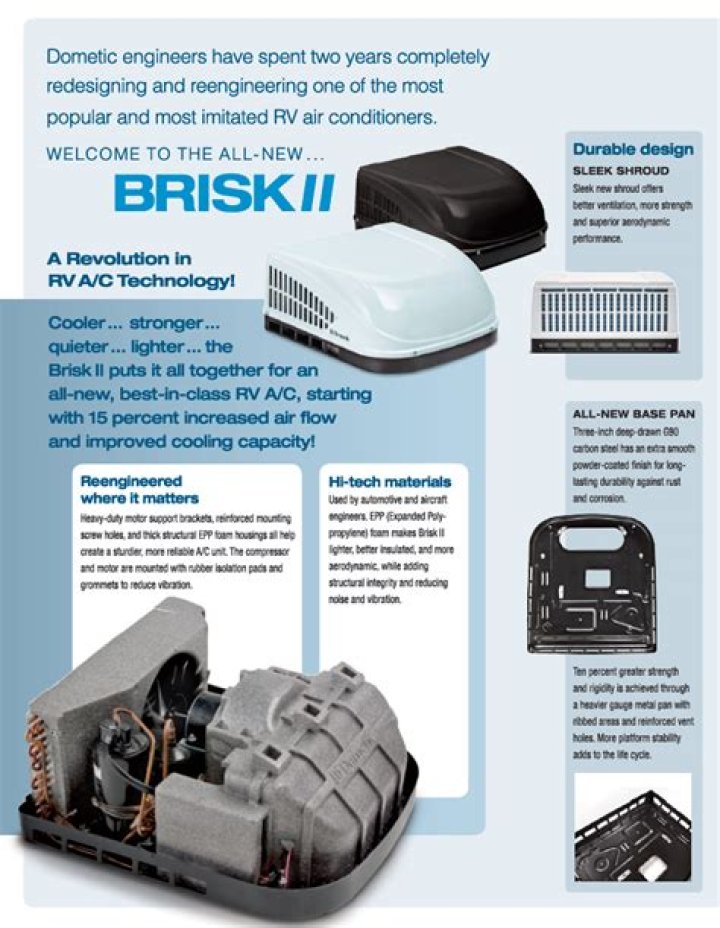How big is the Dometic duo therm brisk 2?