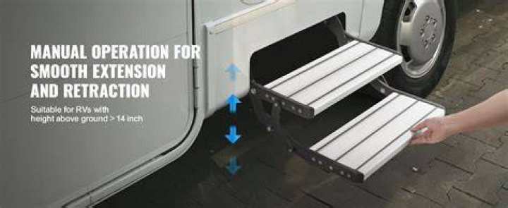 How do I retract my camper steps?