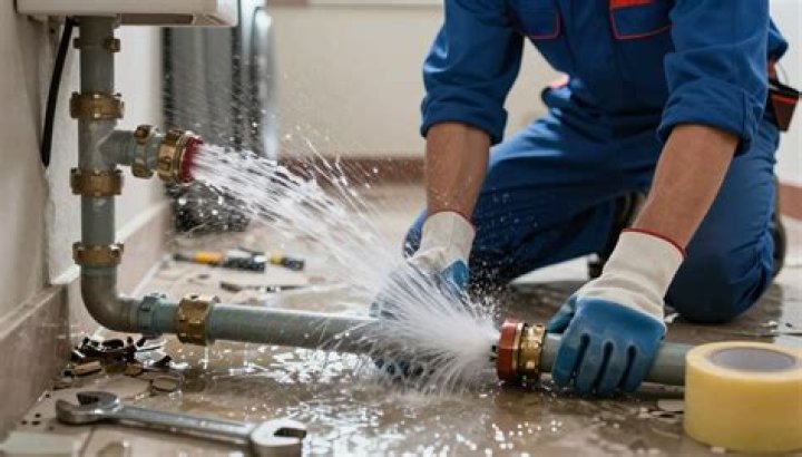 How do you temporarily fix a water pipe?