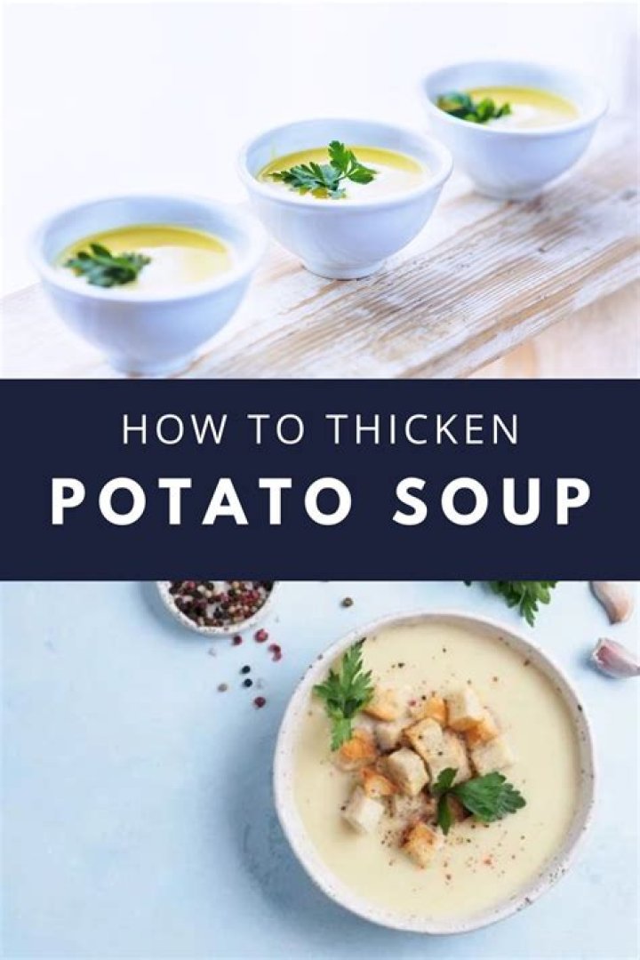 How do you thicken potato and ham soup?