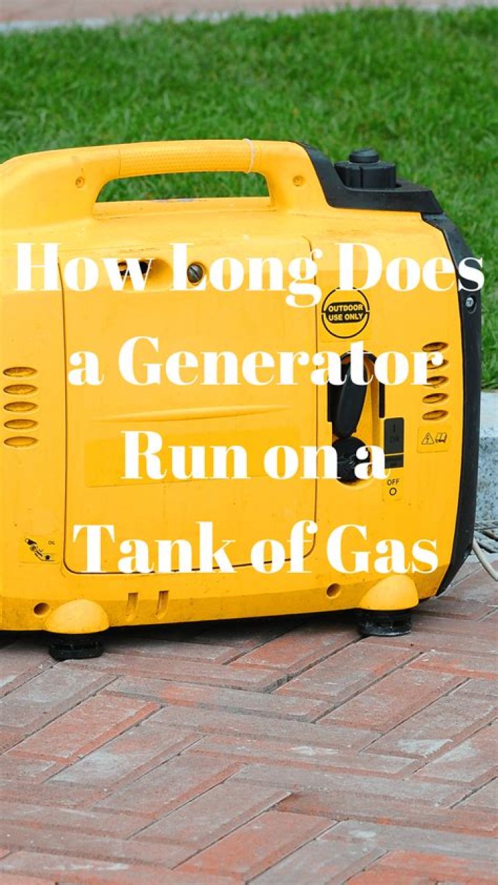 How long will a generator run on a full tank of gas?