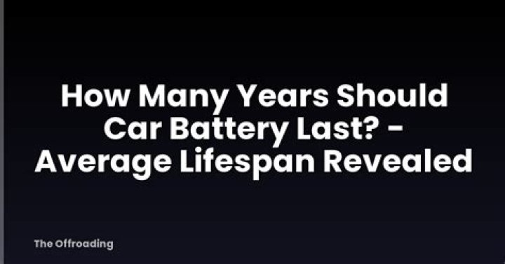 How many years should a battery be replaced?