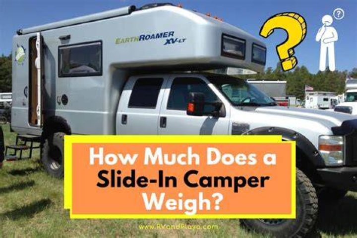 How much does a shadow cruiser slide in camper weigh?