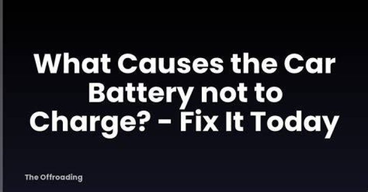 What causes a battery not to charge?