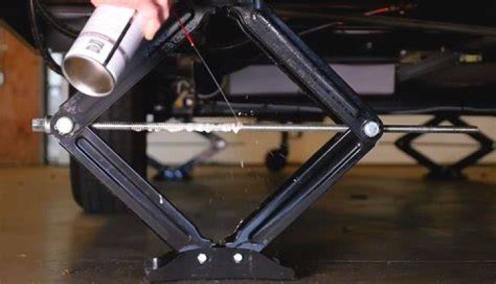 What do you spray RV jacks with?