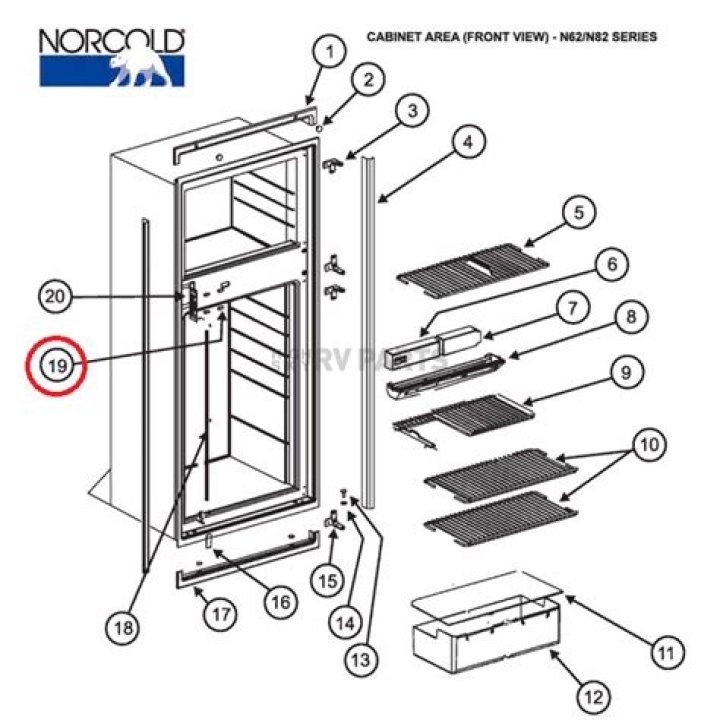 What happens if the Norcold Fridge is turned on?