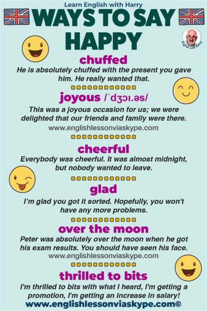 What is another way to say extremely happy?