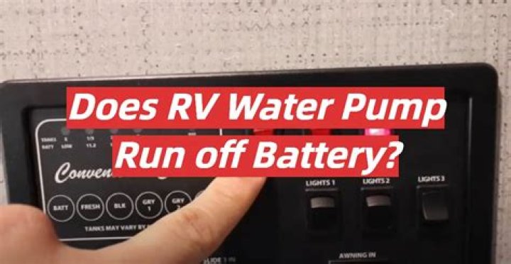 What runs off battery in RV?