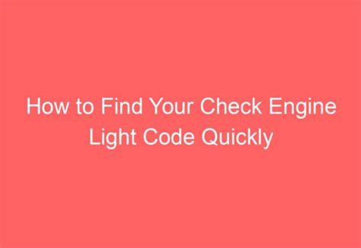 Where do I find the Check Engine Light code?
