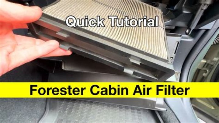 Where is the cabin air filter on a Subaru Forester?