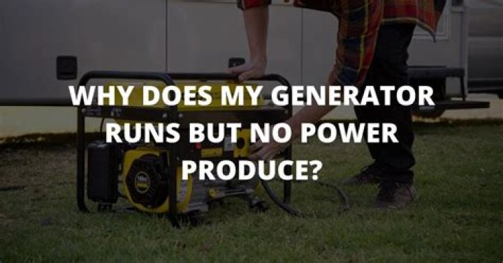 Why is my generator on but no power?